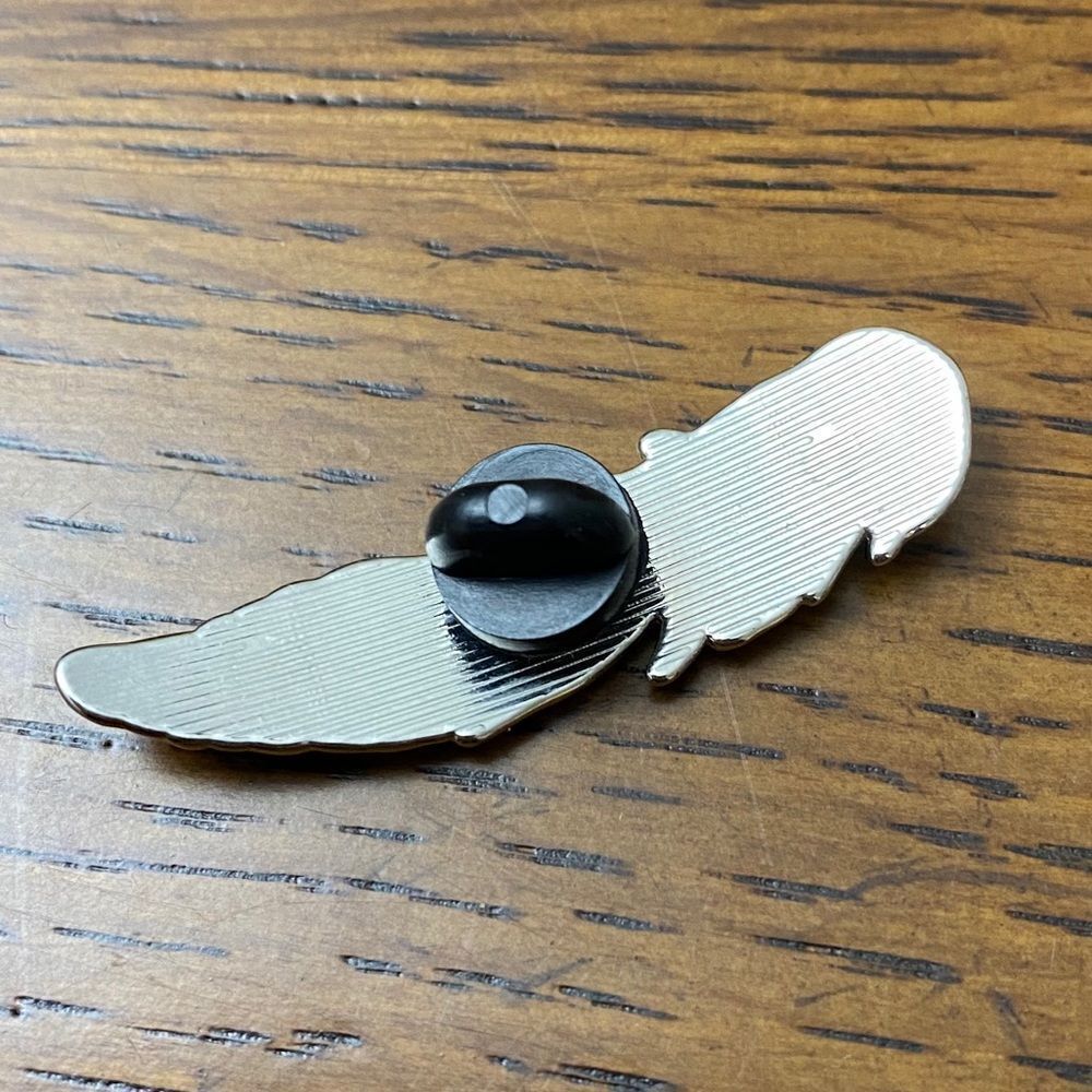Silver Feather Pin - Picture 7 of 10